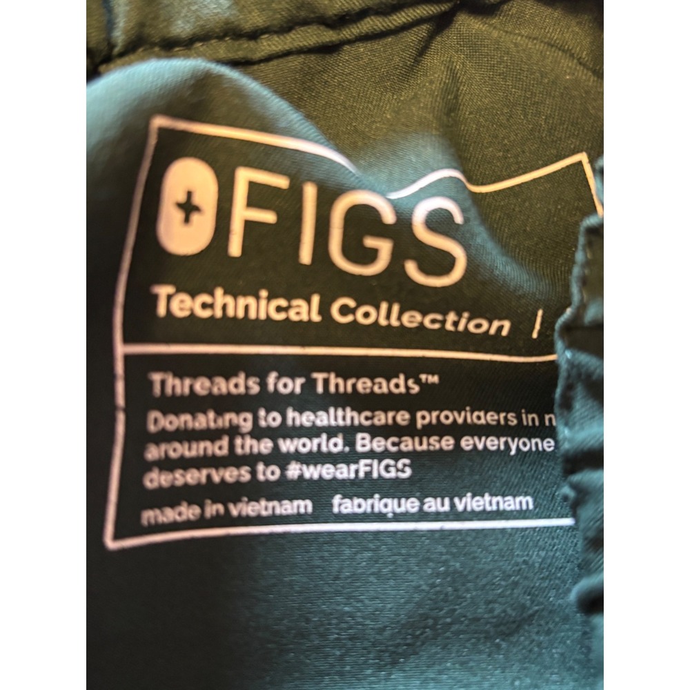Figs Technical Collection Catarina Medium Hunter Green Pants Uniform Minimalist View 4